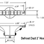 Defrost Duct Pair, Universal with Integrated Air Diverters2